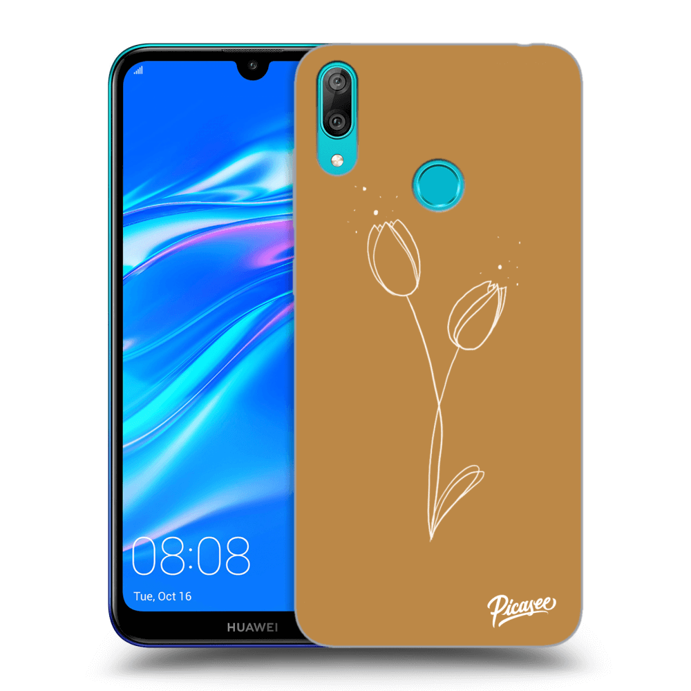 Picasee fekete szilikon tok az alábbi mobiltelefonokra Huawei Y7 2019 - Tulips