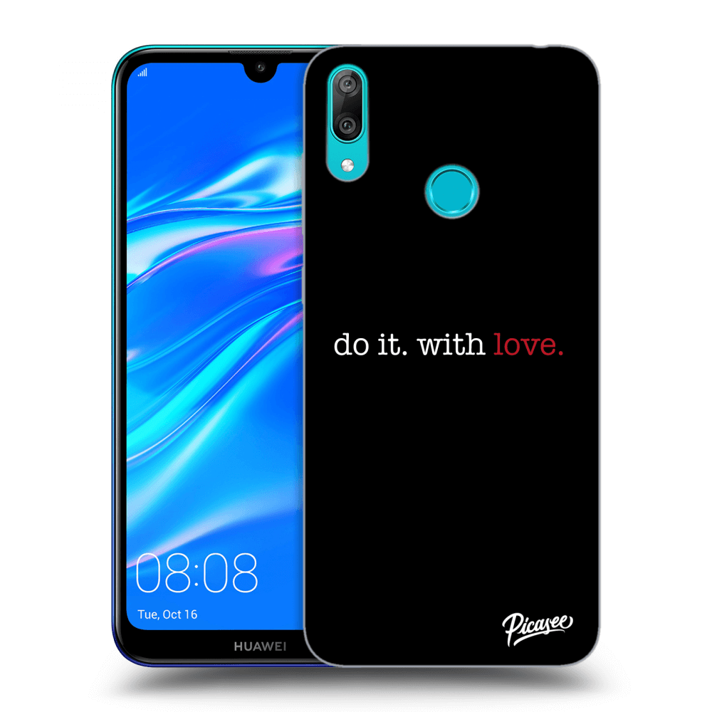 Picasee átlátszó szilikon tok az alábbi mobiltelefonokra Huawei Y7 2019 - Do it. With love.