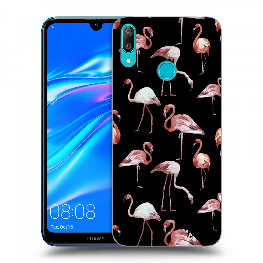 Picasee ULTIMATE CASE Huawei Y7 2019 - készülékre - Flamingos