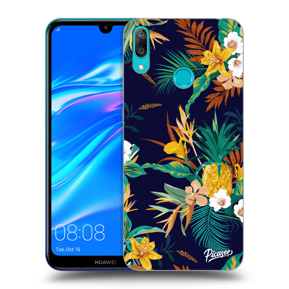 Picasee fekete szilikon tok az alábbi mobiltelefonokra Huawei Y7 2019 - Pineapple Color