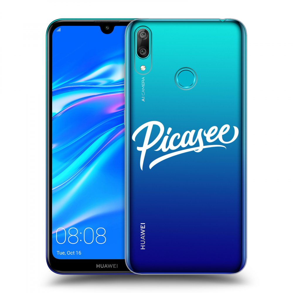 Picasee átlátszó szilikon tok az alábbi mobiltelefonokra Huawei Y7 2019 - Picasee - White