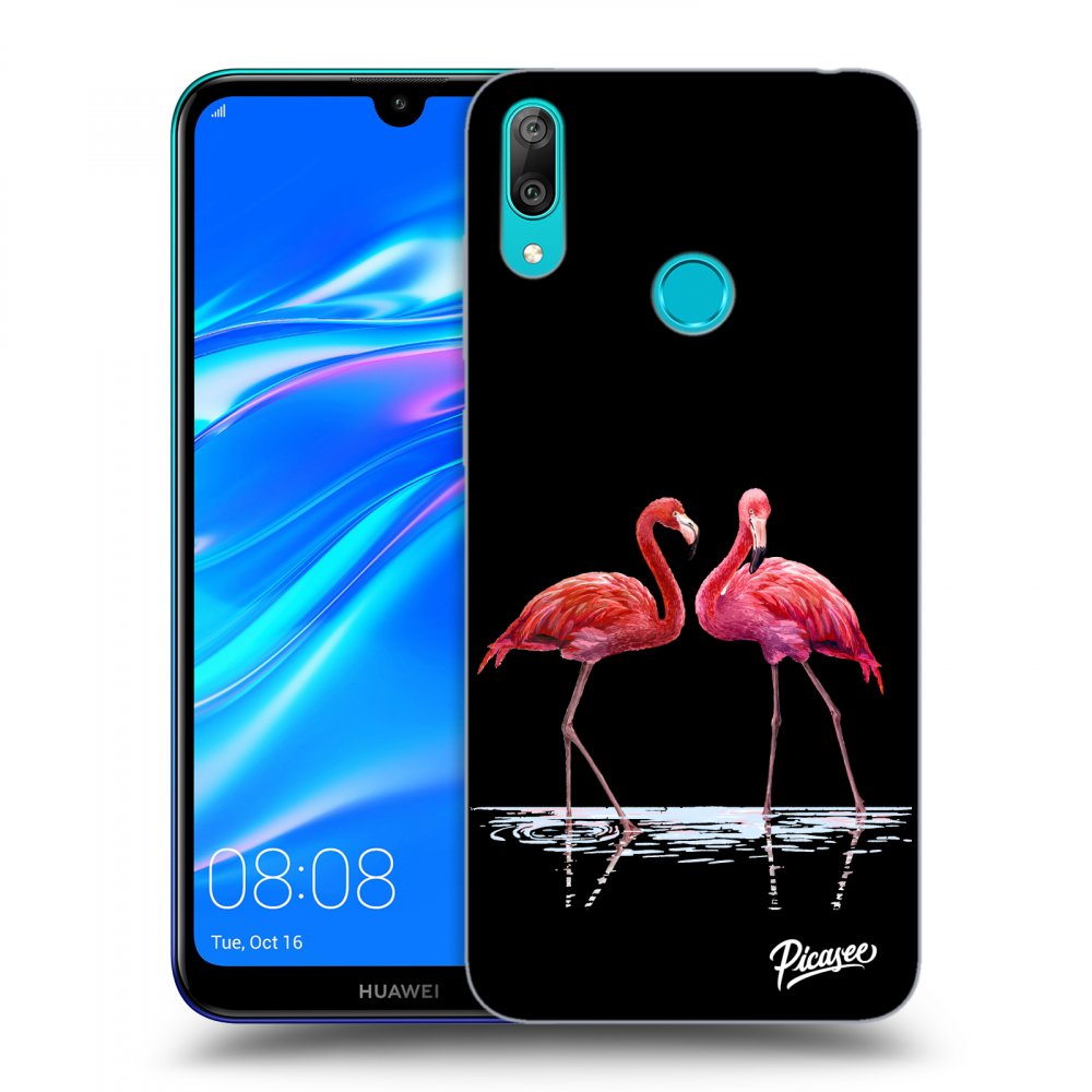 Picasee ULTIMATE CASE Huawei Y7 2019 - készülékre - Flamingos couple