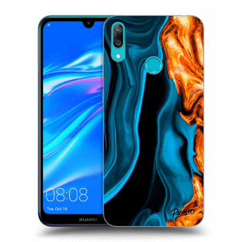 Szilikon tok erre a típusra Huawei Y7 2019 - Gold blue