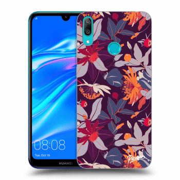 Szilikon tok erre a típusra Huawei Y7 2019 - Purple Leaf