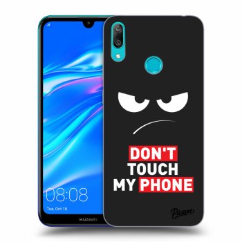 Picasee fekete szilikon tok az alábbi mobiltelefonokra Huawei Y7 2019 - Angry Eyes - Transparent