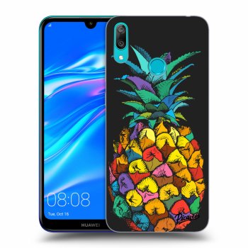 Picasee fekete szilikon tok az alábbi mobiltelefonokra Huawei Y7 2019 - Pineapple