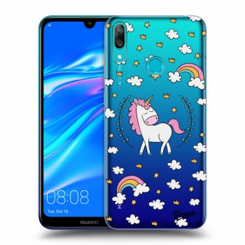 Picasee átlátszó szilikon tok az alábbi mobiltelefonokra Huawei Y7 2019 - Unicorn star heaven