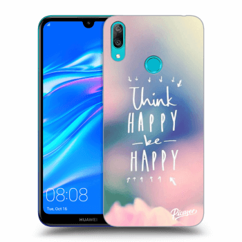 Picasee átlátszó szilikon tok az alábbi mobiltelefonokra Huawei Y7 2019 - Think happy be happy