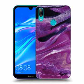 Szilikon tok erre a típusra Huawei Y7 2019 - Purple glitter