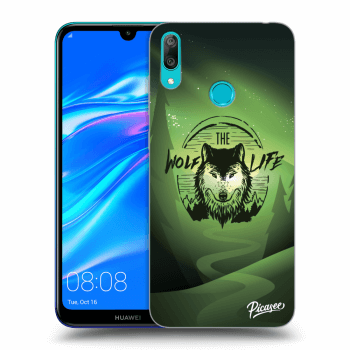 Picasee átlátszó szilikon tok az alábbi mobiltelefonokra Huawei Y7 2019 - Wolf life