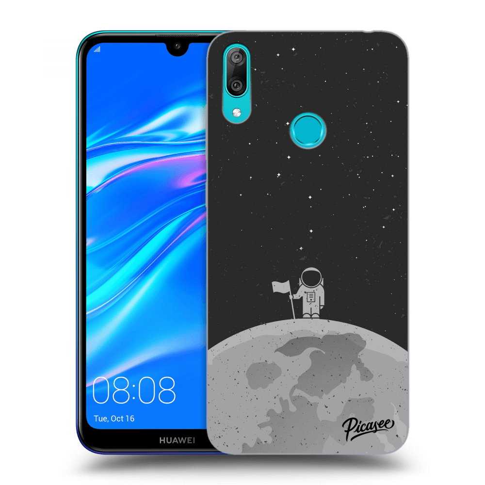 Picasee fekete szilikon tok az alábbi mobiltelefonokra Huawei Y7 2019 - Astronaut