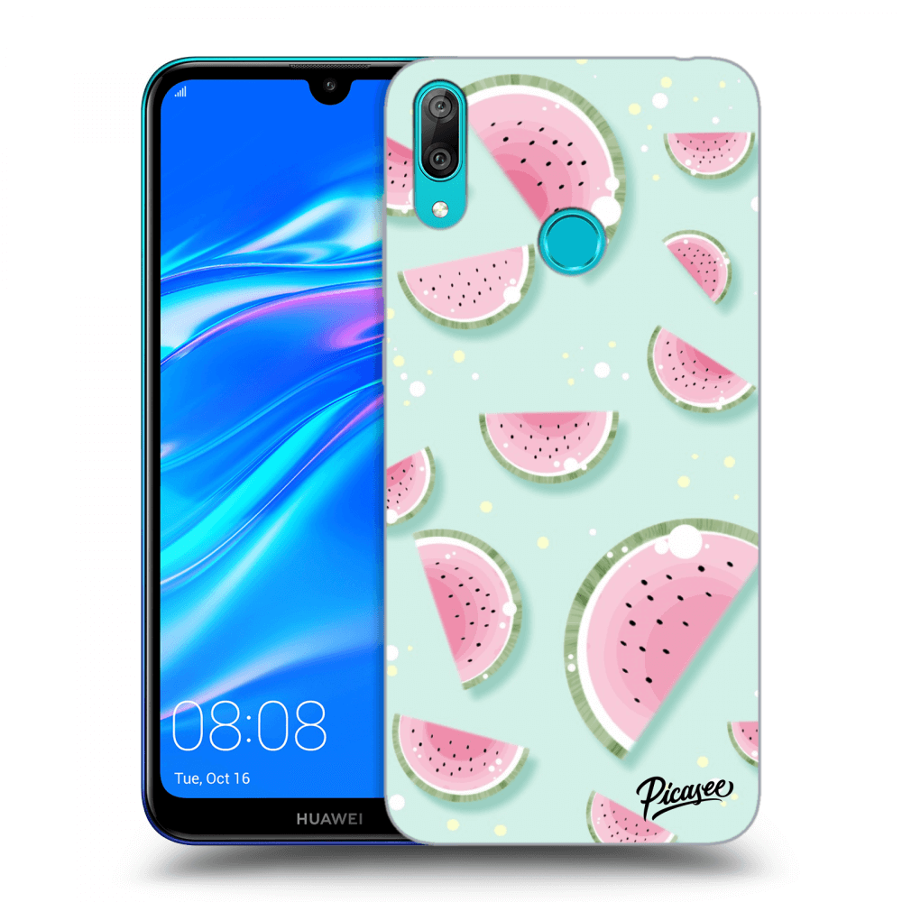 Picasee fekete szilikon tok az alábbi mobiltelefonokra Huawei Y7 2019 - Watermelon 2