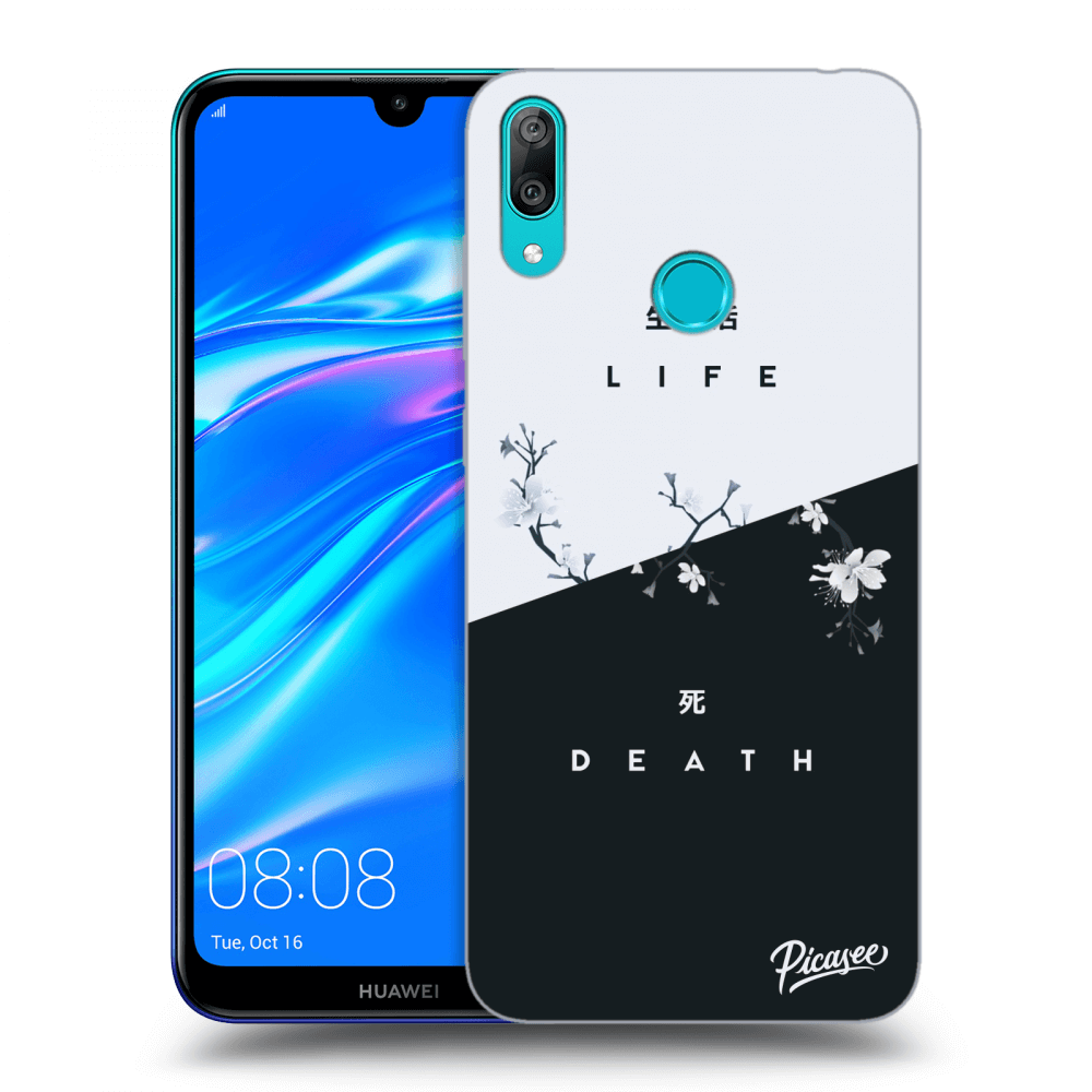 Picasee átlátszó szilikon tok az alábbi mobiltelefonokra Huawei Y7 2019 - Life - Death