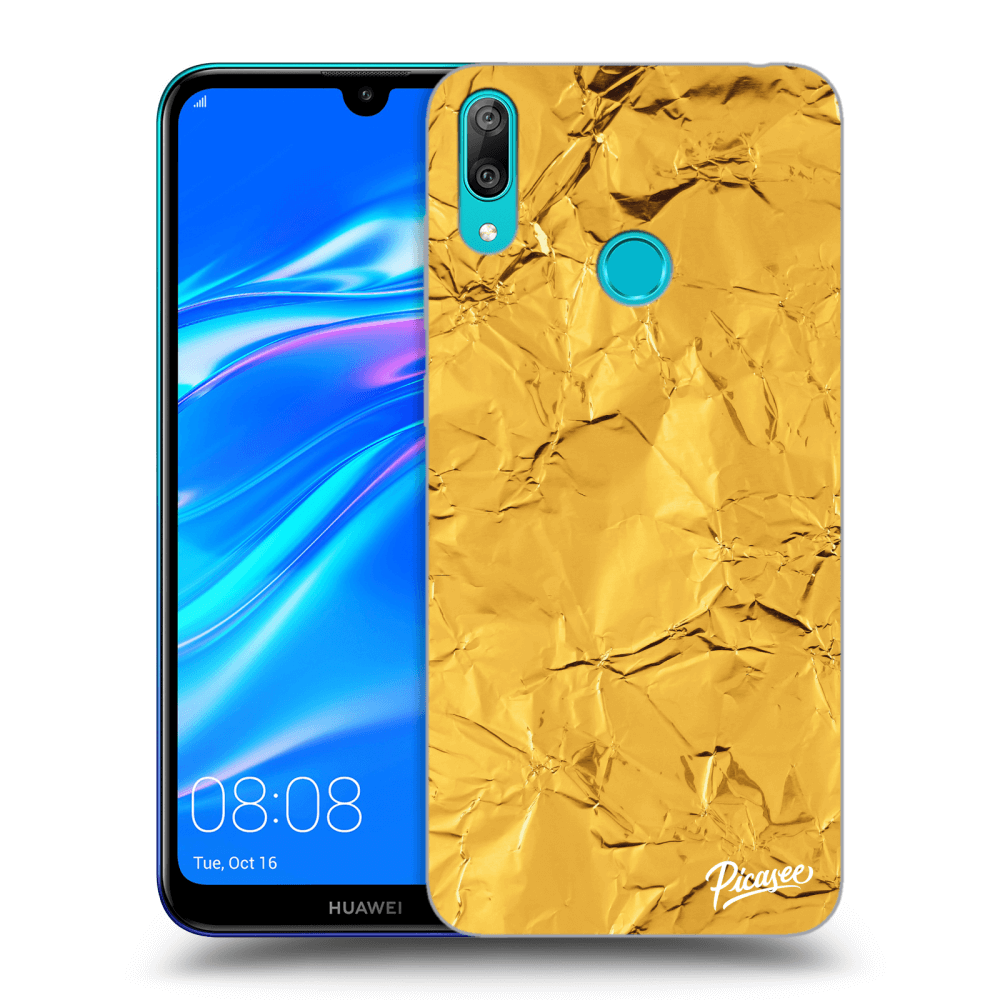 Picasee fekete szilikon tok az alábbi mobiltelefonokra Huawei Y7 2019 - Gold