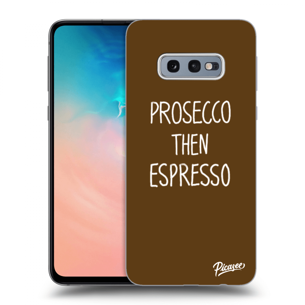 Picasee átlátszó szilikon tok az alábbi mobiltelefonokra Samsung Galaxy S10e G970 - Prosecco then espresso