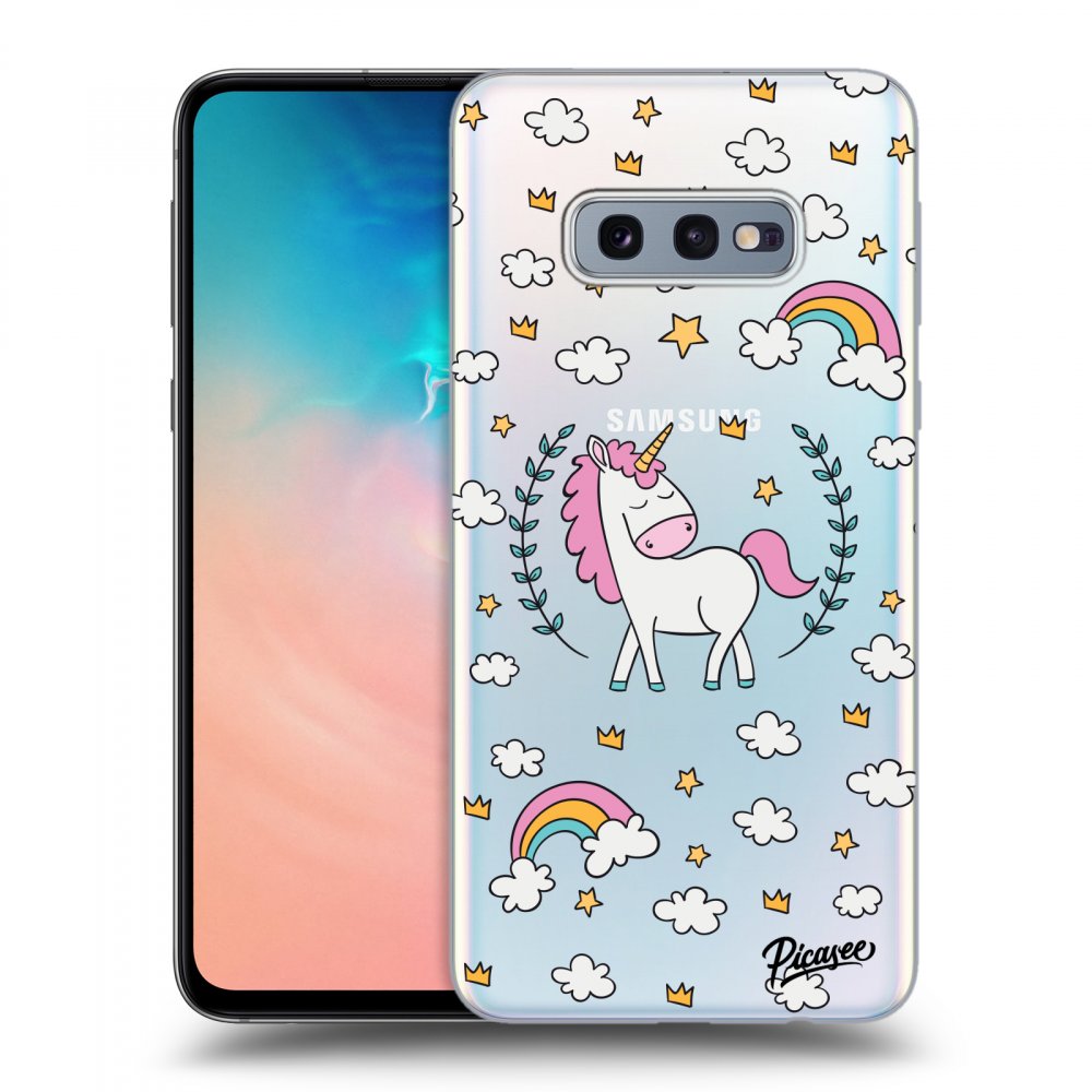 Picasee átlátszó szilikon tok az alábbi mobiltelefonokra Samsung Galaxy S10e G970 - Unicorn star heaven