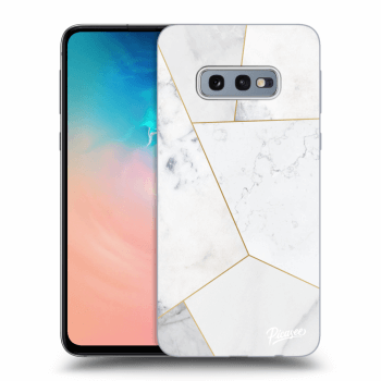 Szilikon tok erre a típusra Samsung Galaxy S10e G970 - White tile