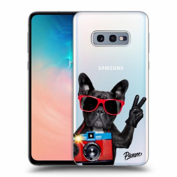 Picasee átlátszó szilikon tok az alábbi mobiltelefonokra Samsung Galaxy S10e G970 - French Bulldog