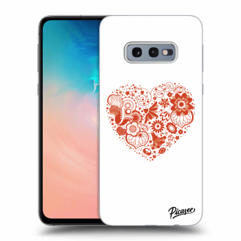 Picasee átlátszó szilikon tok az alábbi mobiltelefonokra Samsung Galaxy S10e G970 - Big heart