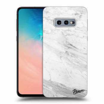 Picasee átlátszó szilikon tok az alábbi mobiltelefonokra Samsung Galaxy S10e G970 - White marble