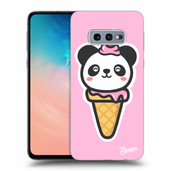 Picasee fekete szilikon tok az alábbi mobiltelefonokra Samsung Galaxy S10e G970 - Ice Cream Panda