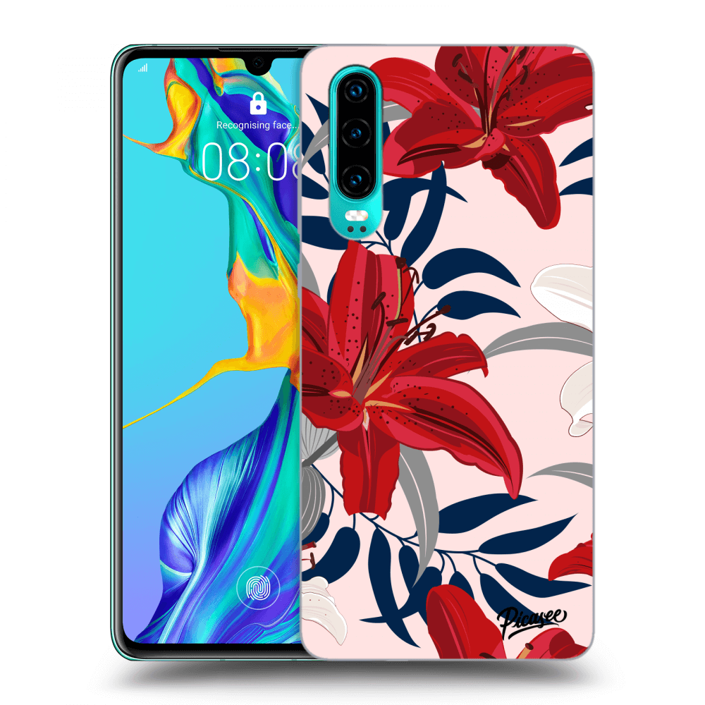 Picasee ULTIMATE CASE Huawei P30 - készülékre - Red Lily