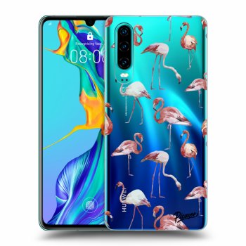 Picasee átlátszó szilikon tok az alábbi mobiltelefonokra Huawei P30 - Flamingos