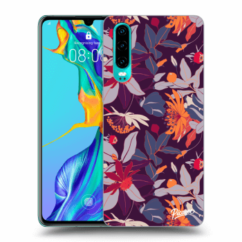 Szilikon tok erre a típusra Huawei P30 - Purple Leaf