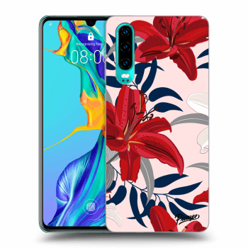 Szilikon tok erre a típusra Huawei P30 - Red Lily