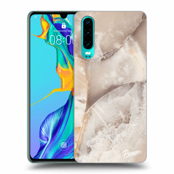 Szilikon tok erre a típusra Huawei P30 - Cream marble