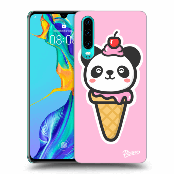 Picasee fekete szilikon tok az alábbi mobiltelefonokra Huawei P30 - Ice Cream Panda