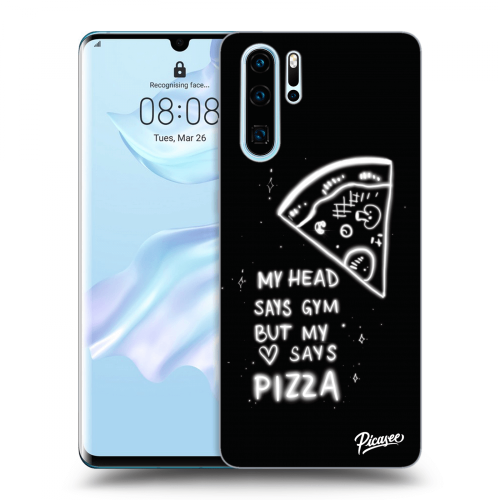 Picasee fekete szilikon tok az alábbi mobiltelefonokra Huawei P30 Pro - Pizza