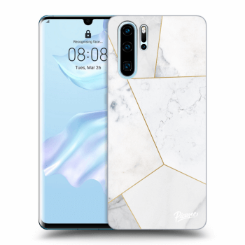 Szilikon tok erre a típusra Huawei P30 Pro - White tile