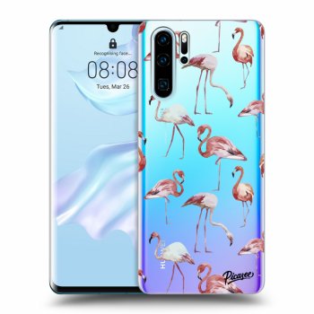 Picasee átlátszó szilikon tok az alábbi mobiltelefonokra Huawei P30 Pro - Flamingos