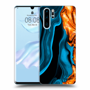 Szilikon tok erre a típusra Huawei P30 Pro - Gold blue