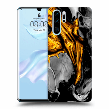 Szilikon tok erre a típusra Huawei P30 Pro - Black Gold