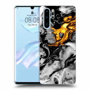 Szilikon tok erre a típusra Huawei P30 Pro - Black Gold 2