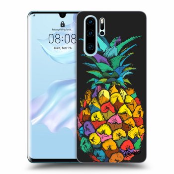 Picasee fekete szilikon tok az alábbi mobiltelefonokra Huawei P30 Pro - Pineapple