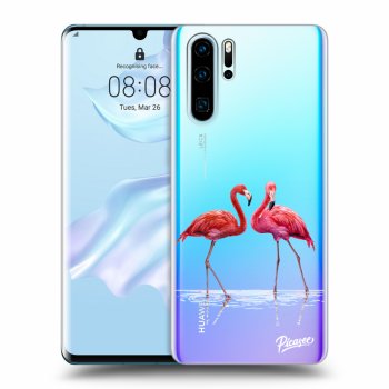 Picasee átlátszó szilikon tok az alábbi mobiltelefonokra Huawei P30 Pro - Flamingos couple