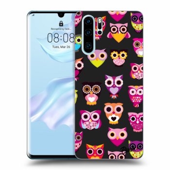 Picasee fekete szilikon tok az alábbi mobiltelefonokra Huawei P30 Pro - Owls