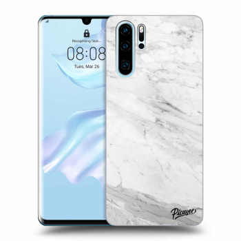 Picasee átlátszó szilikon tok az alábbi mobiltelefonokra Huawei P30 Pro - White marble