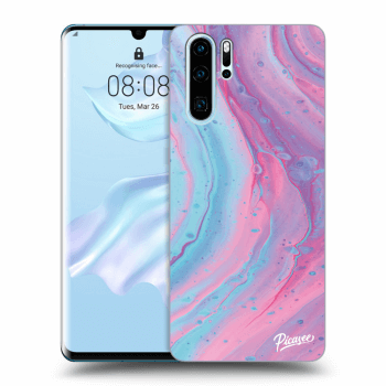 Szilikon tok erre a típusra Huawei P30 Pro - Pink liquid