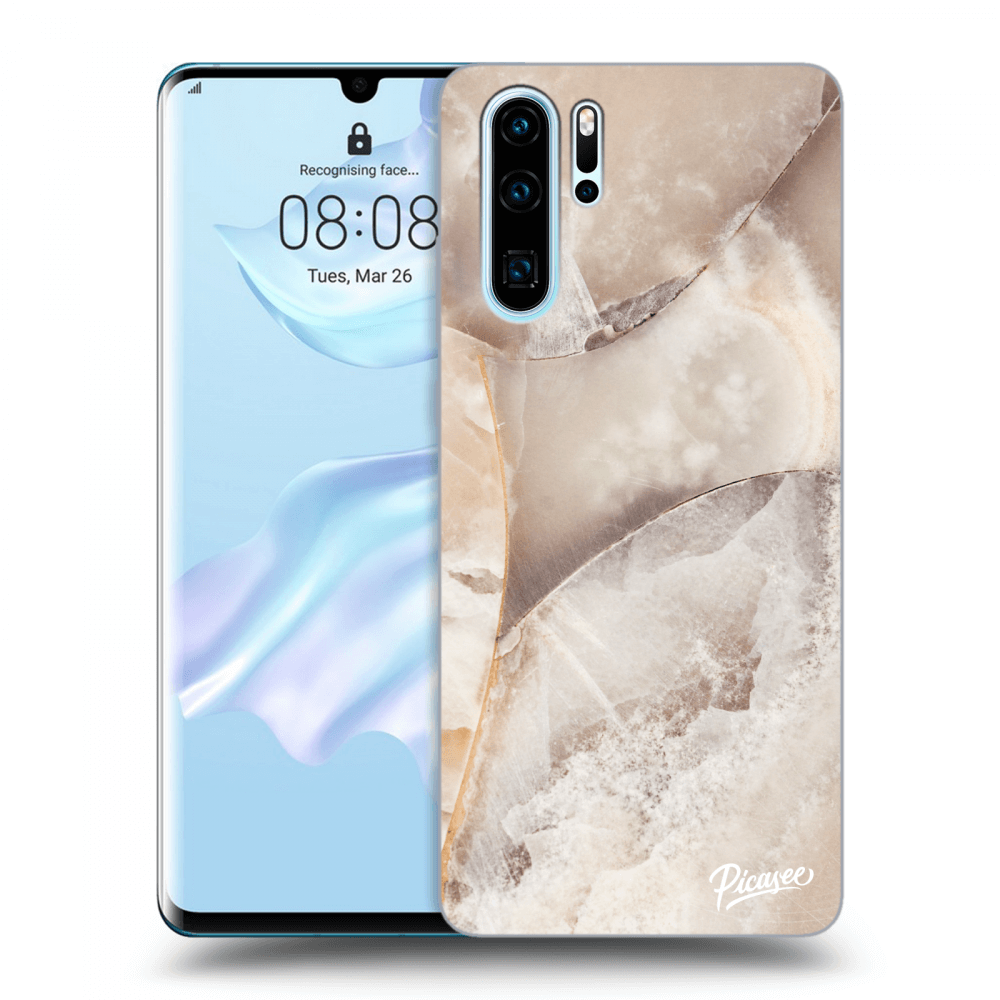 Picasee átlátszó szilikon tok az alábbi mobiltelefonokra Huawei P30 Pro - Cream marble