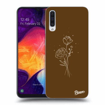Picasee ULTIMATE CASE Samsung Galaxy A50 A505F - készülékre - Brown flowers