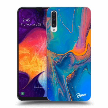 Szilikon tok erre a típusra Samsung Galaxy A50 A505F - Rainbow