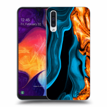 Szilikon tok erre a típusra Samsung Galaxy A50 A505F - Gold blue