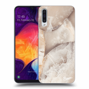 Szilikon tok erre a típusra Samsung Galaxy A50 A505F - Cream marble