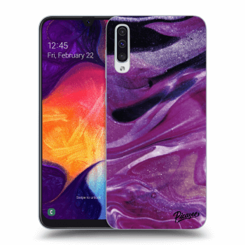 Szilikon tok erre a típusra Samsung Galaxy A50 A505F - Purple glitter