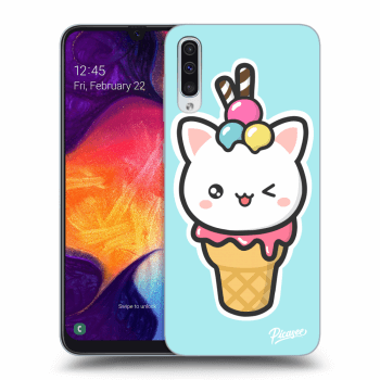 Picasee ULTIMATE CASE Samsung Galaxy A50 A505F - készülékre - Ice Cream Cat