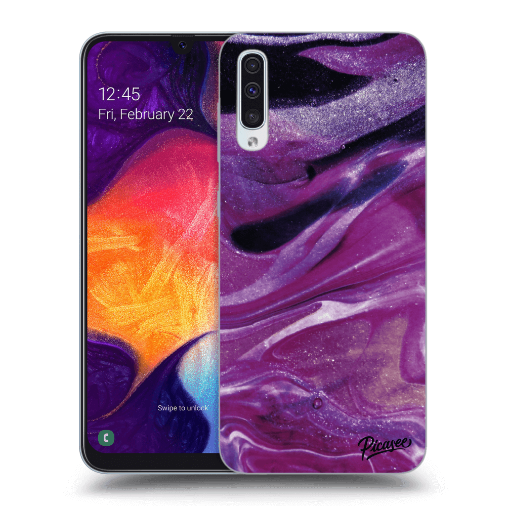 Picasee ULTIMATE CASE Samsung Galaxy A50 A505F - készülékre - Purple glitter
